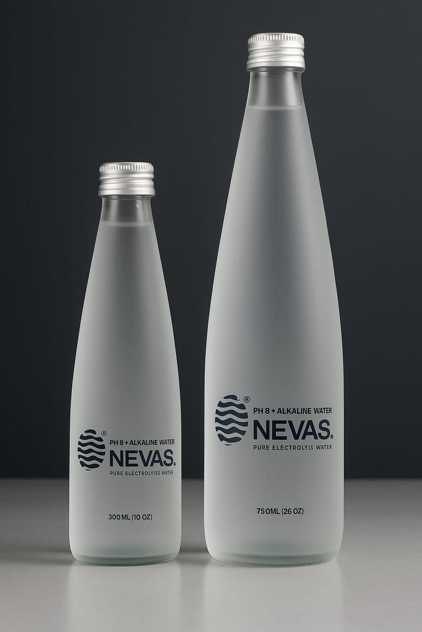 Nevas Alkaline Glass Bottle – Natural Alkaline Water